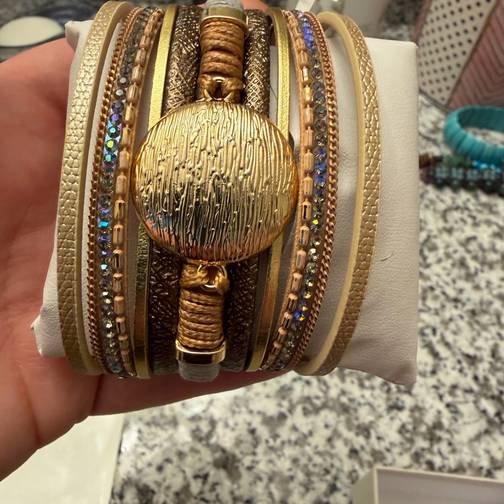 SAACHI Gold Multi-Row Wrap Bracelet - Women Jewelry